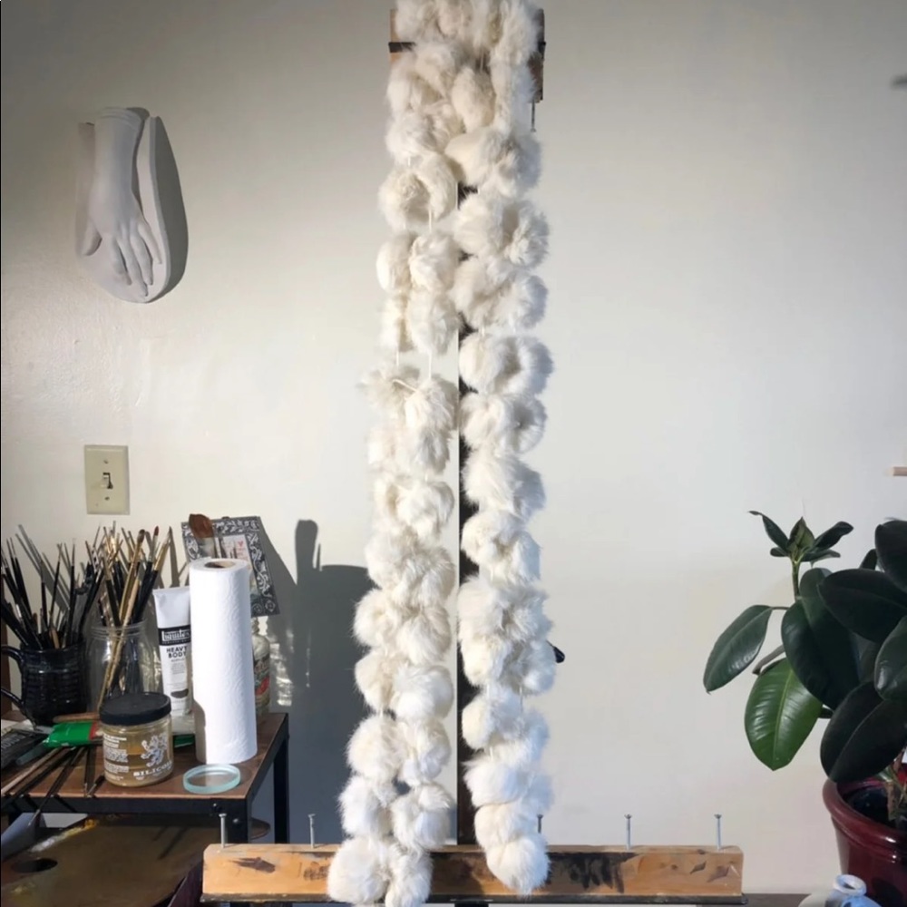 White Warm And Fuzzy Scarf